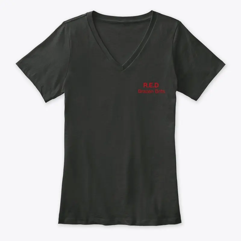 Womens V Neck RED Friday Shirt